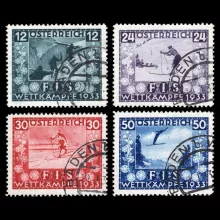 Michel 551-554 - FIS I, 1933, cancelled, certified