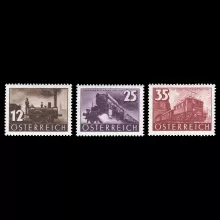 Michel 646-648 - 100 years of the Austrian railway, 1937, mint