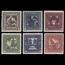 Michel 488-493 - Motifs of the Nibelungen saga, 1926, type I, mint