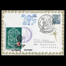 Used Cover from Christkindl to Wahlwies, balloon mail, 09.12.1962