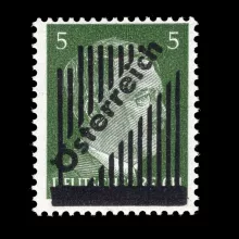 Michel 668 I b - 3rd Vienna temporary issue, 5 Pfennig, 13 grid lines, 1945, mint, certified
