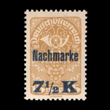Michel 102 - Temporary issue - postage due stamp, 1921, mint