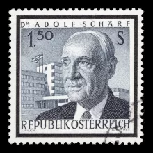 Michel 1177 - Death of Adolf Schärf, plate error, used