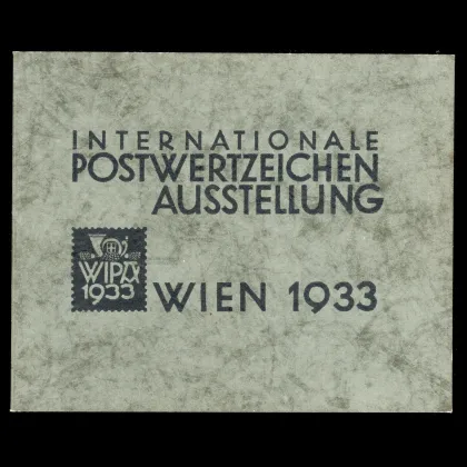 WIPA-Block mit Umschlag, 1933, Faserpapier, postfrisch, geprüft