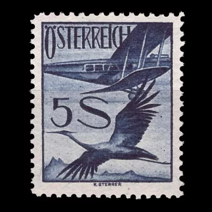 Michel 486 - Airmail series, 5 Schilling, mint