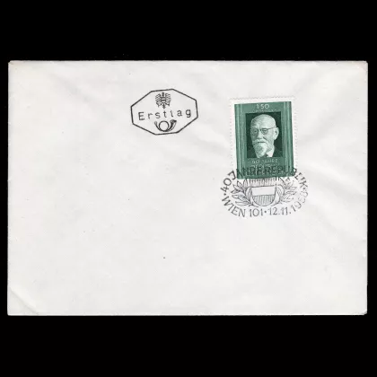 Michel 1057 - 40th anniversary of the founding of the Republic of Austria, first day cover, special cancellation