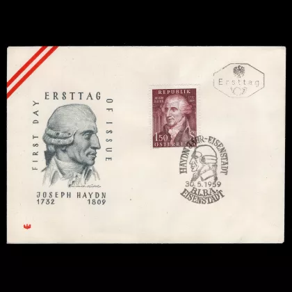 Michel 1066 - 150th anniversary of the death of Joseph Haydn, first day cover, special cancellation