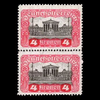 ANK 287 - Parlament, 4 Kronen, senkrechtes Paar, postfrisch