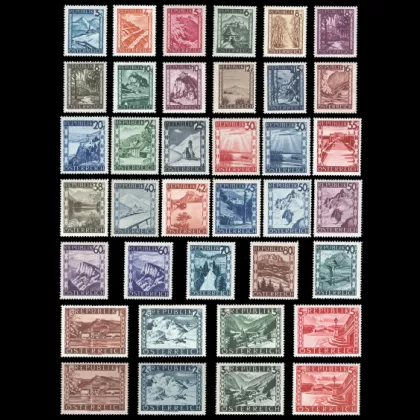 ANK 738-774 - Landschaftsbilder, 1945/1947, postfrisch