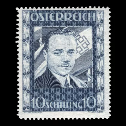 10 Schilling Dollfuß - ANK 588, 1936, geprüft, postfrisch