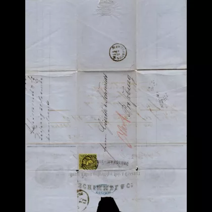 Altdeutschland Sachsen, Faltbrief von Leipzig nach Preßburg (Bratislava), Michel 11, 1861