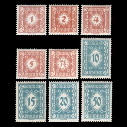 ANK 103-111 - Ziffernzeichnungen, Portomarken, postfrisch