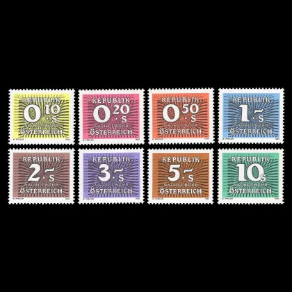 ANK 260-267 - Neue Nachportomarken - Ziffernzeichnung, Portomarken, 1985/1986, postfrisch