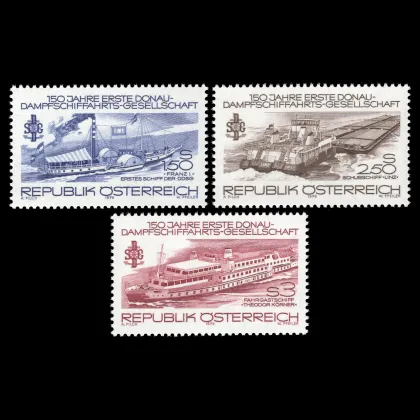ANK 1631-1633 - 150 Jahre Erste Donau-Dampfschiffahrts-Gesellschaft, 1979, postfrisch