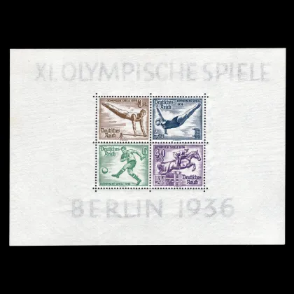 Michel Block 5 X - Summer Olympic Games, German Reich, 1936, mint