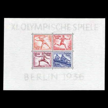 Michel Block 6 - Summer Olympic Games, German Reich, 1936, mint