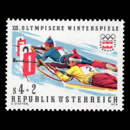 ANK 1521 II - XII. Olympische Winterspiele Innsbruck, 4+2 Schilling, Plattenfehler, postfrisch